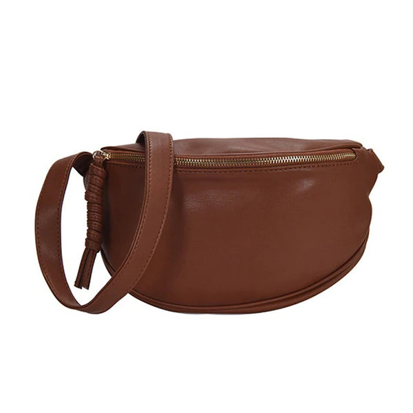 Faux Leather Chain Bum Bag