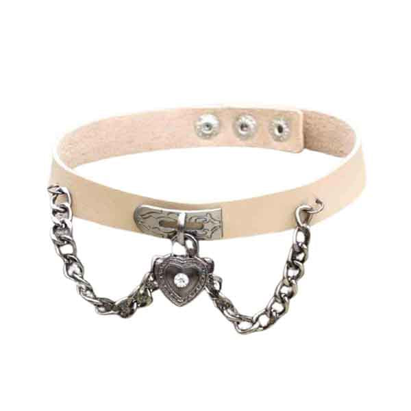Chained Lock Heart Choker