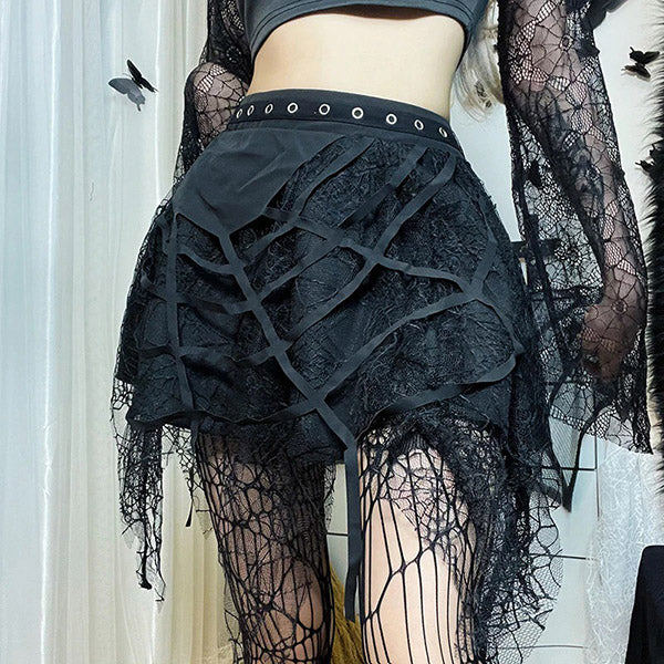 Web of Darkness Mini Skirt