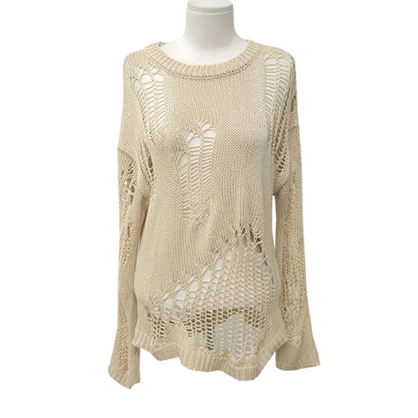 Good Karma Distressed Knit Sweater