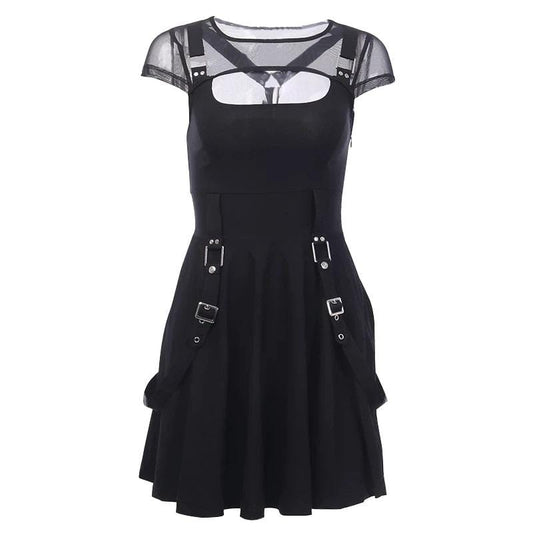 Hauntress Mesh Black Dress
