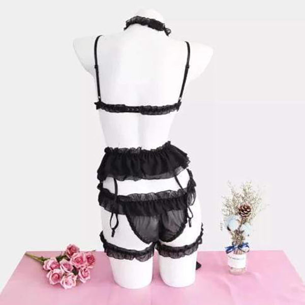 Gothic Lolita Kawaii Ruffles Lingerie Set