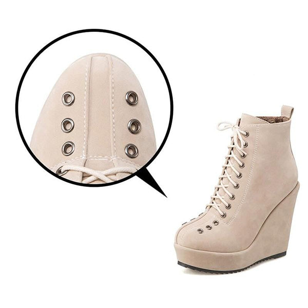 Winter Gothic Wedge Boots