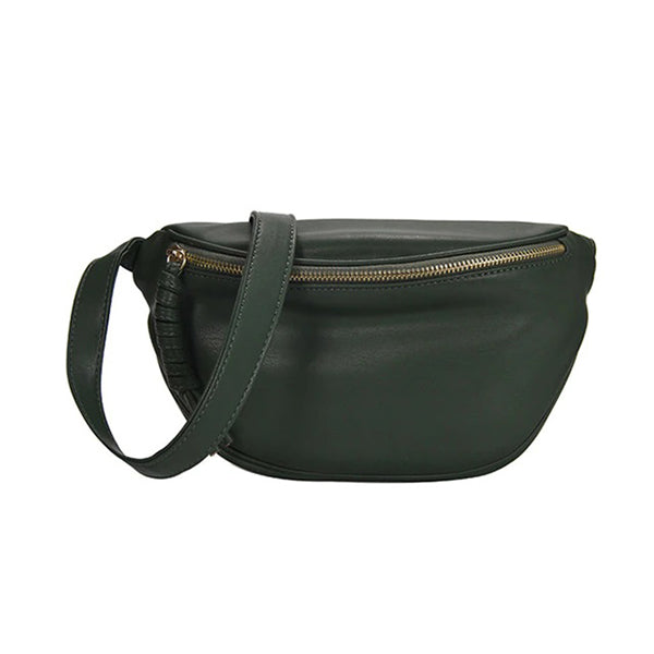 Faux Leather Chain Bum Bag