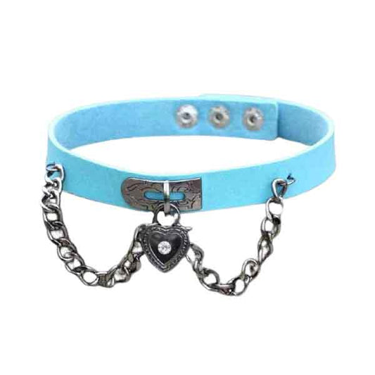 Chained Lock Heart Choker