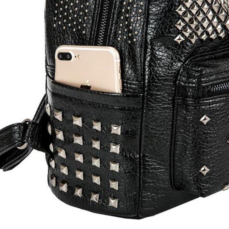 Rivets Overload Leather Backpack
