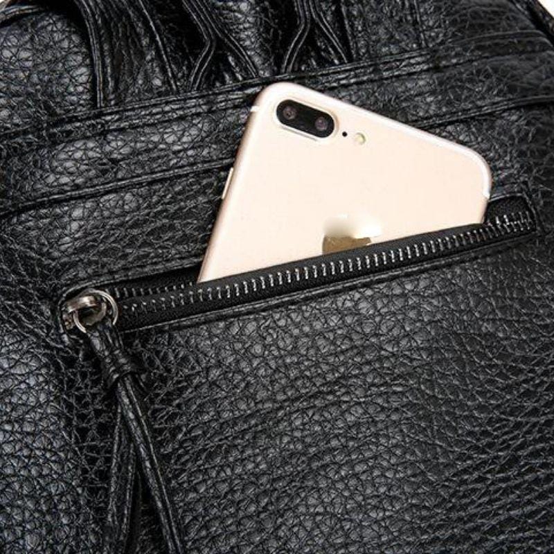 Rivets Overload Leather Backpack