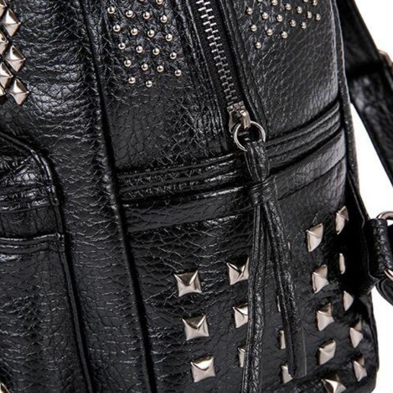 Rivets Overload Leather Backpack