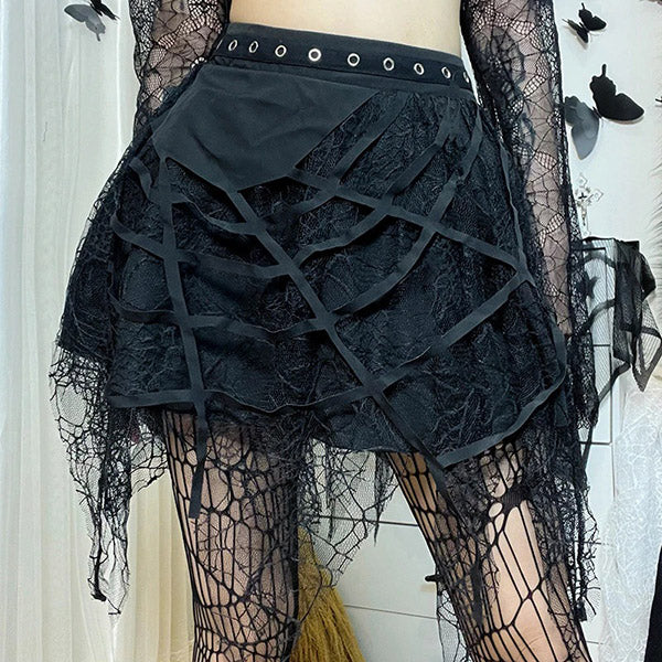 Web of Darkness Mini Skirt