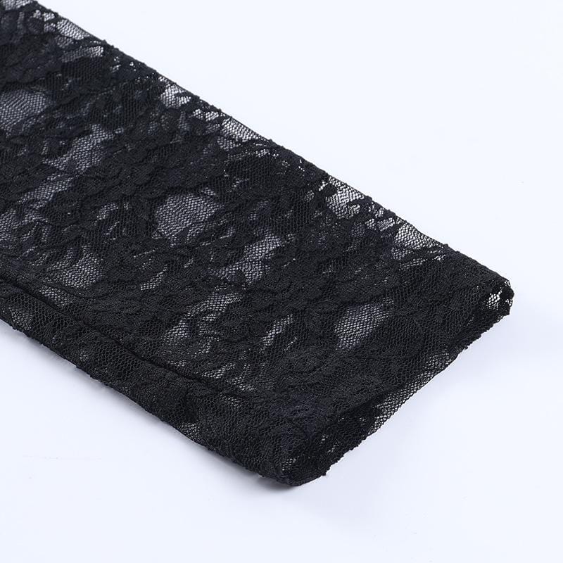 Mercy Lace Velvet Crop Top