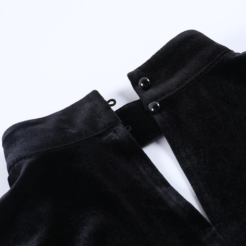 Mercy Lace Velvet Crop Top