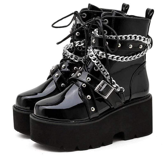 Tormented Gothic Chain Boots