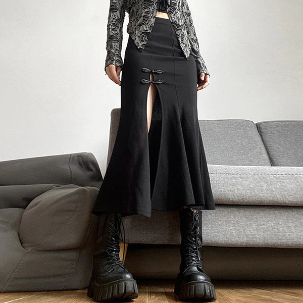 Killer Slit Trumpet Midi Skirt