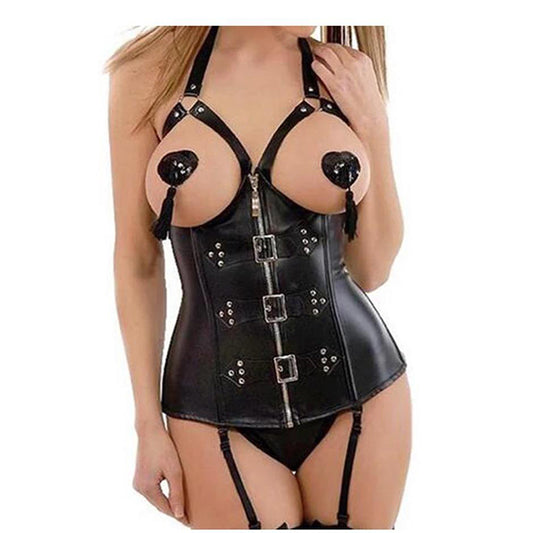 Gothic/Steampunk Steel Boned Waist Trainer Corset 3