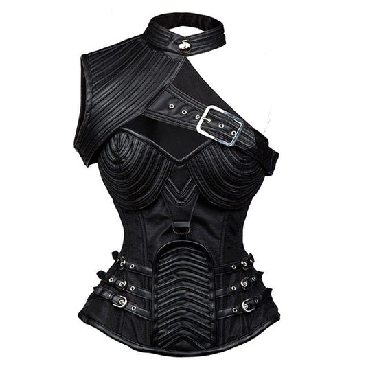 Black Armor Steampunk Corset