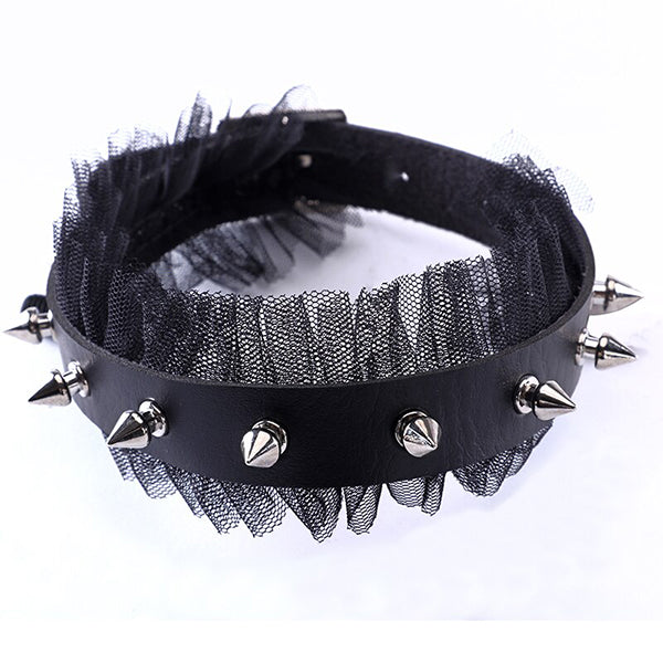 Keep It Dark Laced Collar      