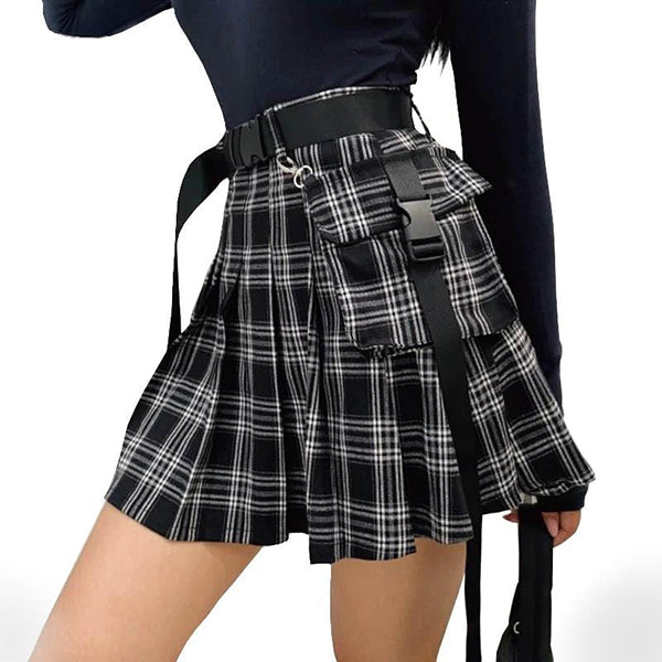 Shades of Gray Pleated Skirt