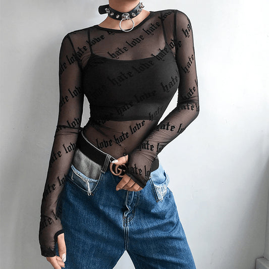 Hate-Love Mesh T-Shirt