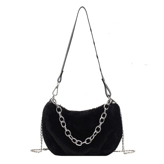 Miss Fuzzy Chain Shoulder Bag
