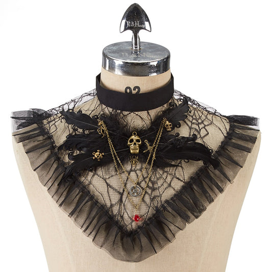 Skull Cobweb Neck Collar