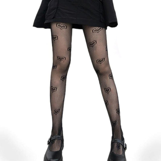 Black Hearts Gothic Tights