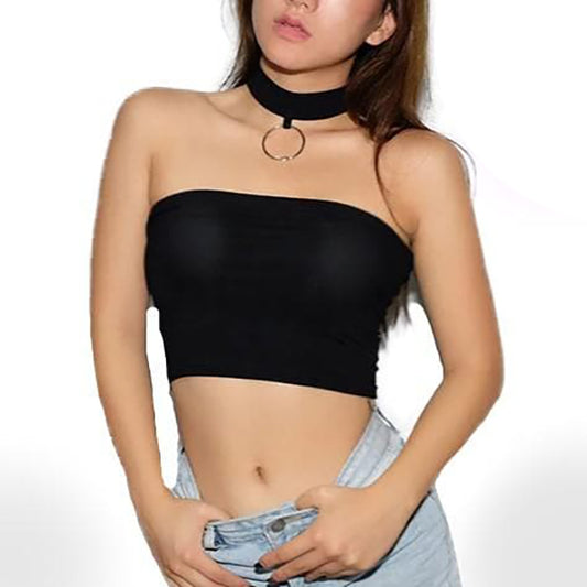 AURA Sexy Off the Shoulder Crop Top