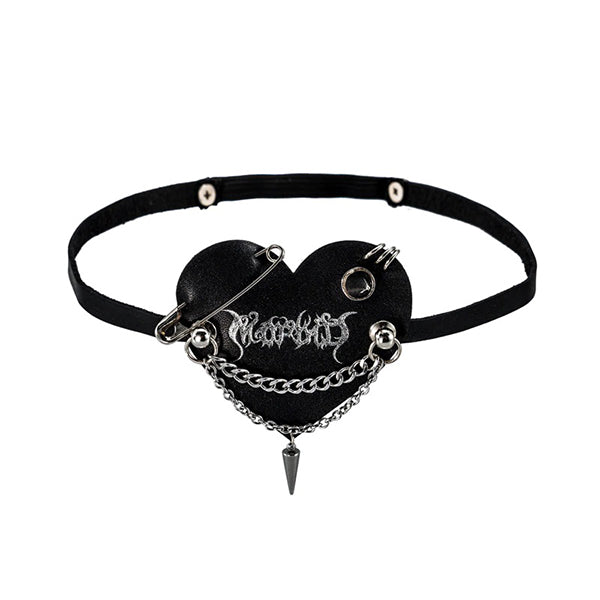 Black Heart Leather Eyepatch