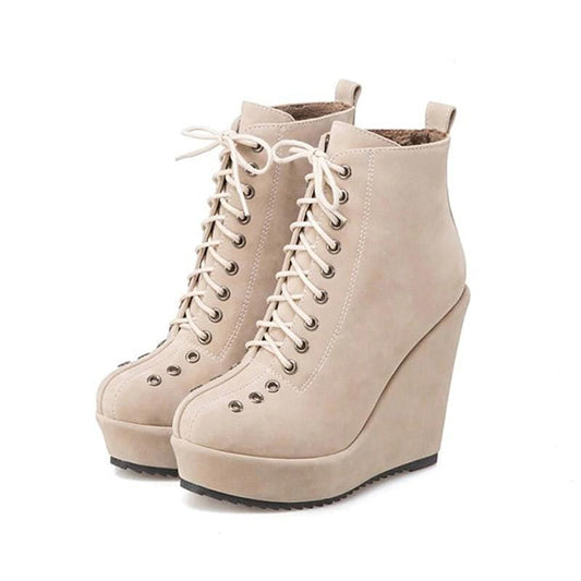 Winter Gothic Wedge Boots