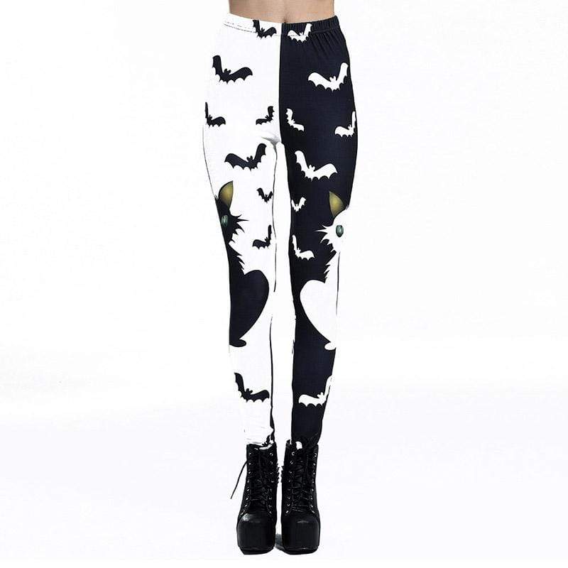 B&W Batty  Leggings