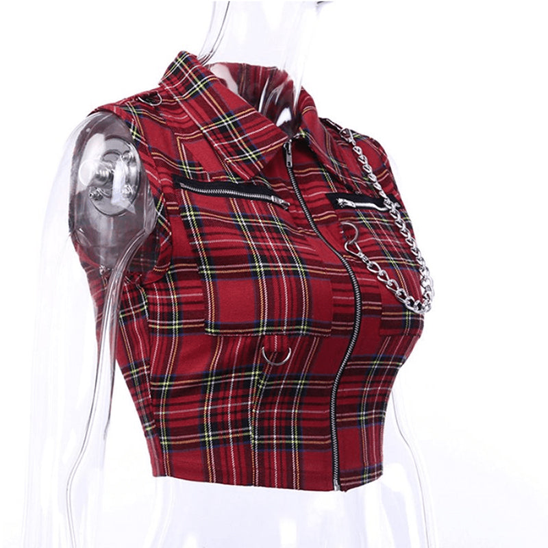 Adreana Vest Zipper Top