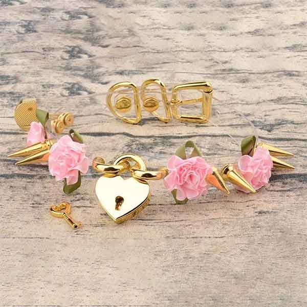 Lolita Floral Heart Lock Choker