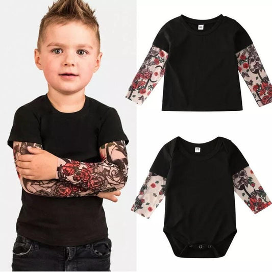 Tattoo Sleeve Baby Romper Shirt