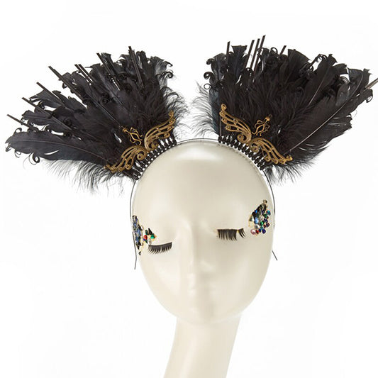 Louise Feather Crown Headband