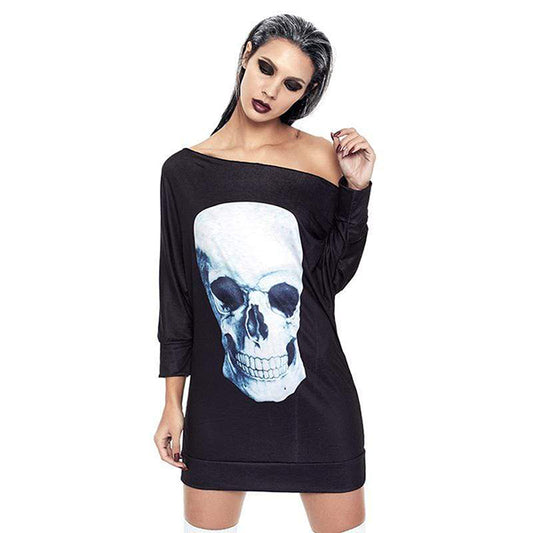 Gothic Skull Pumpkin Dress
