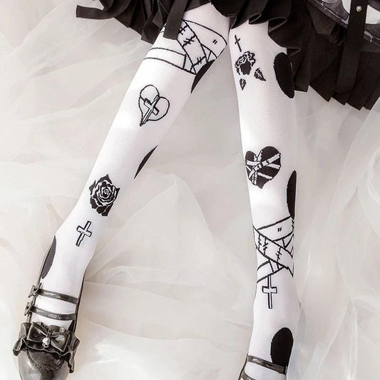 Brokenhearted Lolita White Socks