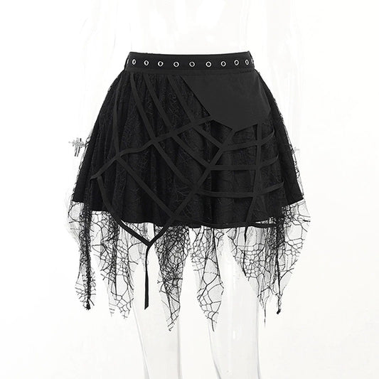 Web of Darkness Mini Skirt