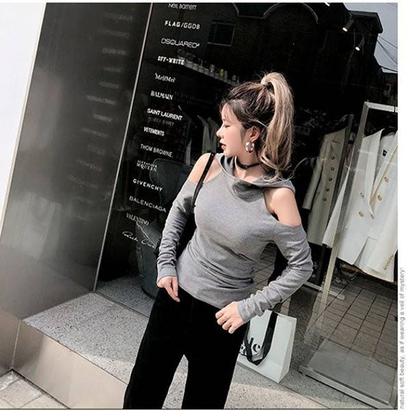 Exposée Cold Shoulder Hoodie