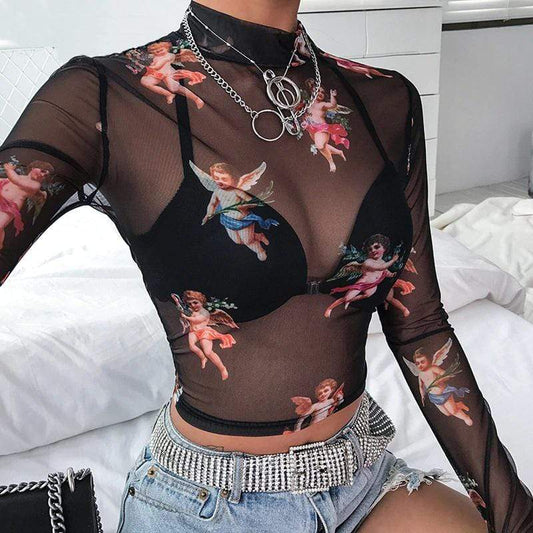 All-seeing Angel Crop Top