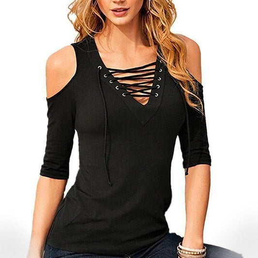 Playing Dirty Gothic Lace-up Blouse