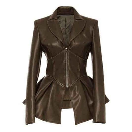 Agatha Gothic Faux Leather Jacket