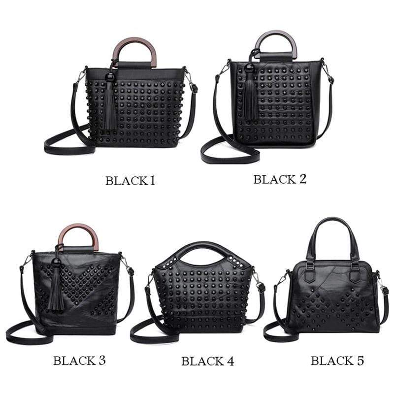 Ladies Black Rivet Bag