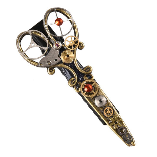Retro Gear Scissor Hair Clip/Brooch