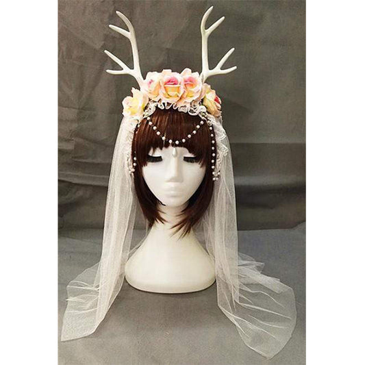 Elegant Antler Headband (white)