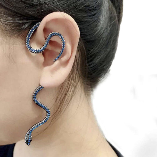 Medusa Rhinestone Snake Earrings
