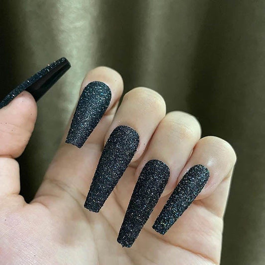 Glitter Coffin Nails
