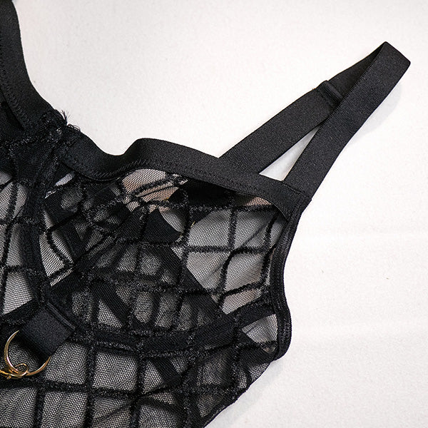 Tara Plaid Chain Bodysuit