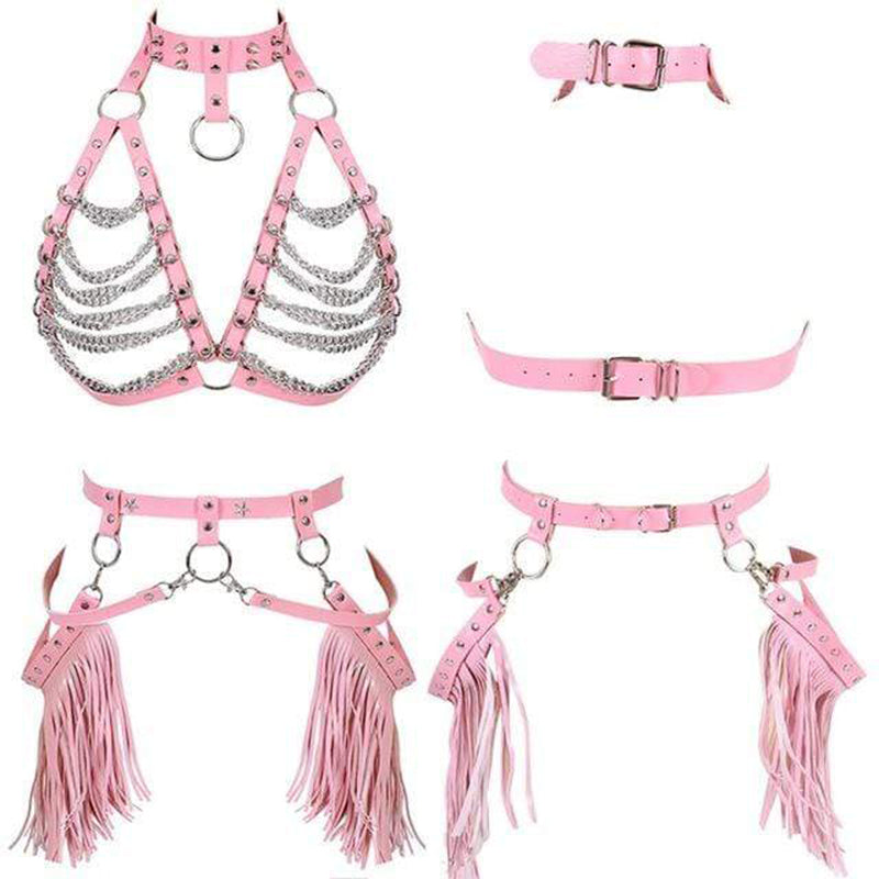 Exotic Chained Bra Harness