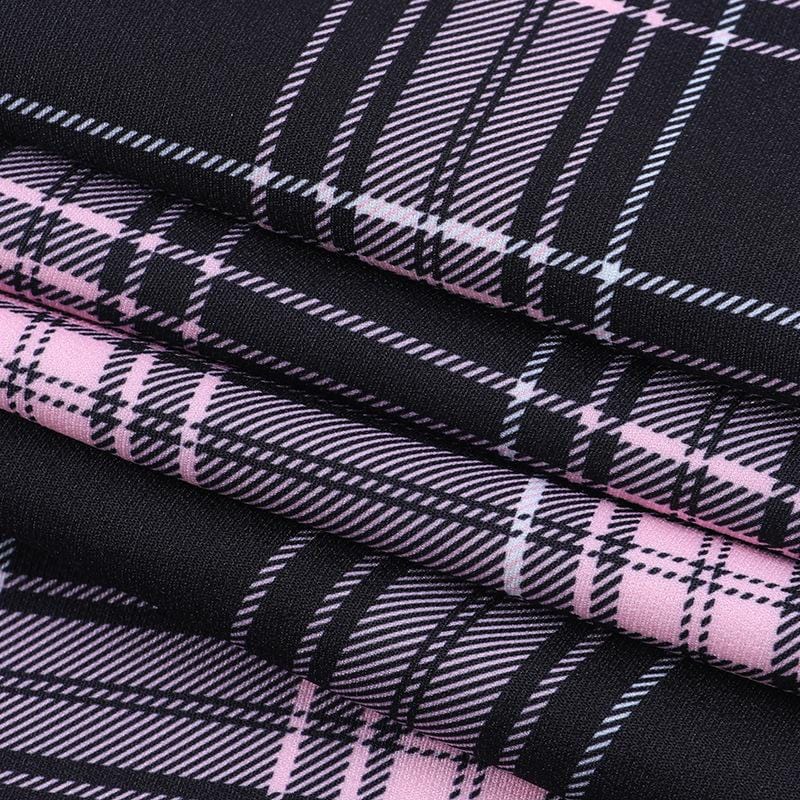 Midnight Frolic Grunge Plaid Dress