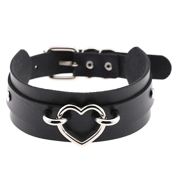 Black Heart Choker Necklace