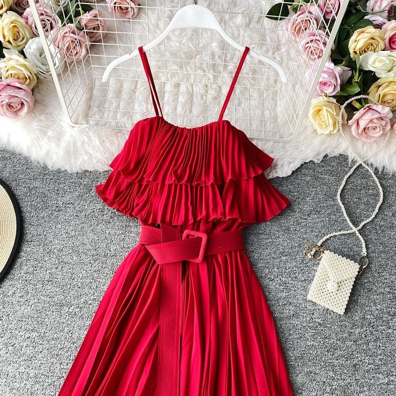 Incarnate Pleated Midi Dress